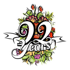 92 Years Greeting Card Design