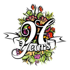 97 Years Greeting Card Design