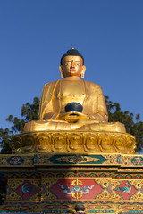 Golden statue in Amideva Buddha Park, Kathmandu