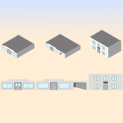 Vector isometric building set