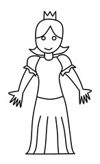 drawing girl princess
