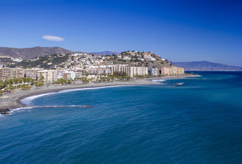 Fototapeta na wymiar Playa De La Caletilla, Almunecar, Andalusia, Spain