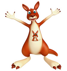 funny Kangaroo cartoon character