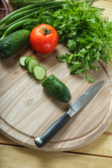 Vegetarian food. Fresh green vegetables