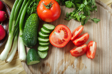 Vegetarian food. Fresh green vegetables