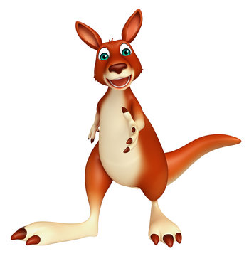 walking Kangaroo cartoon character