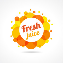 Fresh juice logo. Logo of fresh juice template design vector