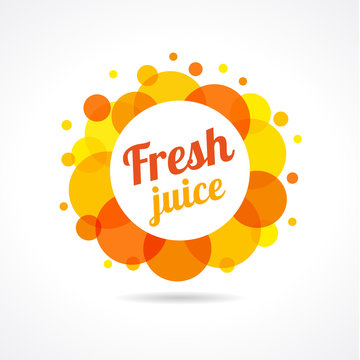 Fresh juice logo. Logo of fresh juice template design vector