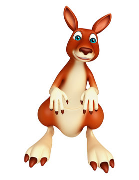 cute Kangaroo cartoon character