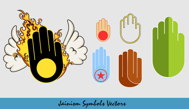 Various Jainism Vector Symbols
