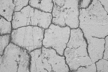 Wall fragment with attritions and cracks