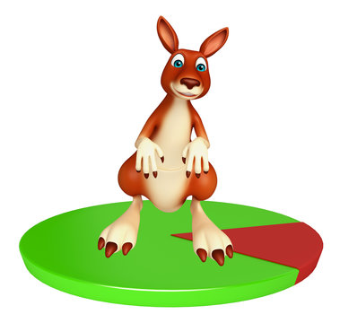 fun Kangaroo cartoon character with circle sign