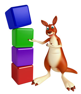 fun Kangaroo cartoon character Kangaroo cartoon character with l