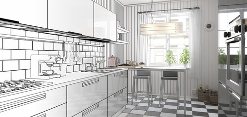 Projekt neuer Küche (panoramisch)