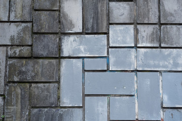 Ceramic tiles on a wall in Bilbao, Spain