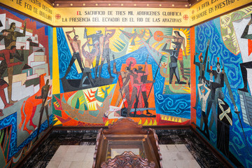 Mosaics of the Palace of Carondelet, building government of Ecuador, Quito