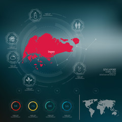 SINGAPORE map infographic