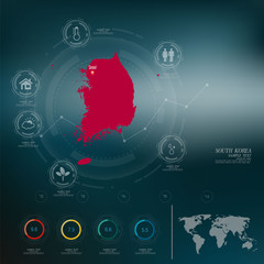 Obraz premium SOUTH KOREA map infographic