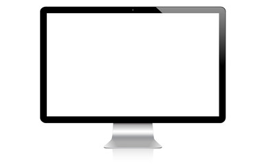 Modern computer on white background