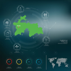 TAJIKISTAN map infographic