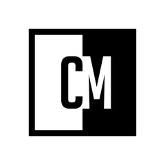 Fototapeta premium initial square half logo