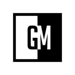 Fototapeta premium initial square half logo