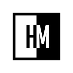 Fototapeta premium initial square half logo