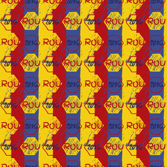 Seamless vector pattern for football championship 2016.
A soccer ball vector pattern. Romania flag and pattern