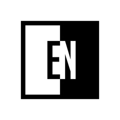 Fototapeta premium initial square half logo