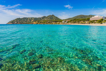 Fototapeta na wymiar Spain Majorca Coast Summer Holiday Beach of Canyamel