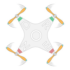  Icon quadrocopters. Drone UAV. UAV for aerial photography. Logo