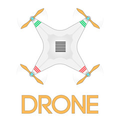 Vector illustration. Icon quadrocopters. Drone UAV. UAV for aeri