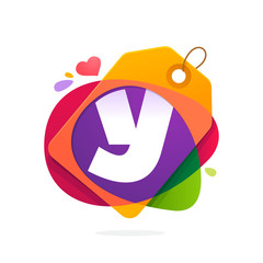 Y letter logo with Sale tag.
