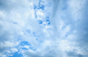Cloud and sky in rainy season.(Soft focus.)