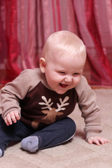 Fototapeta premium Six month old baby boy