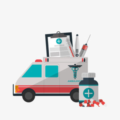 Fototapeta premium Medical care design. Health care icon. Colorful illustration
