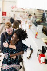 Couple in the diner