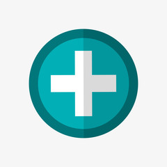 Medical care design. Health care icon. Colorful illustration