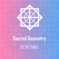 Vector abstract geometric symbol. Modern sacred geometry theme
