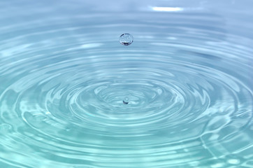 Close up detail of a splashing water drop
