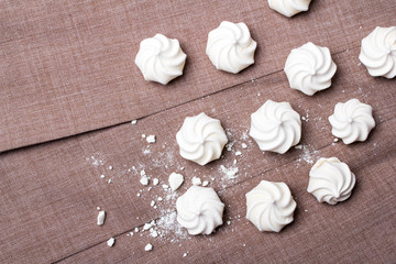 small spiral meringues - shallow depth of field