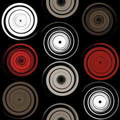 Cute vector geometric seamless pattern. Brush strokes, swirl. Hand drawn grunge texture. Abstract forms. Endless texture can be used for printing onto fabric or paper