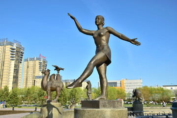 Street sculpture in Astana, capital of Kazakhstan