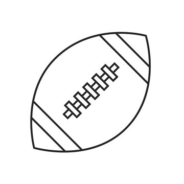 Line icon rugby ball. Vector illustration