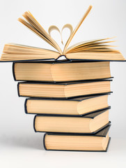 stack of books for background