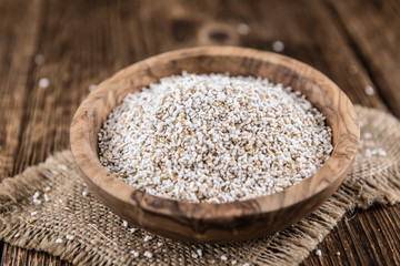 Amaranth (puffed; selective focus; close-up shot)
