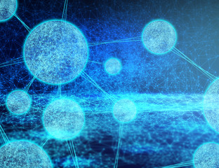 Obraz premium ai brain system data connecting to analysis , light internet social network background, illustration of global web with link to electric information, cyber with group of security, hacker online to net
