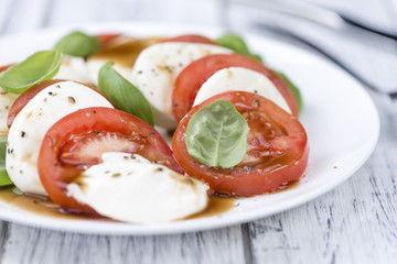Tomatoes with Mozzarella and Balasimco dressing