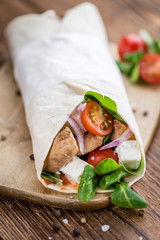 Fresh made Chicken Wrap