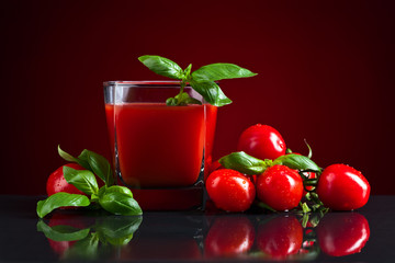 tomato juice with basil